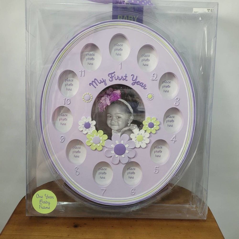 Baby Essentials My First Year purple with flowers Girls